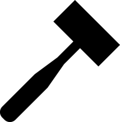 Kitchen Hammer Silhouette Outline Icon Svg Set, Free Vectors File